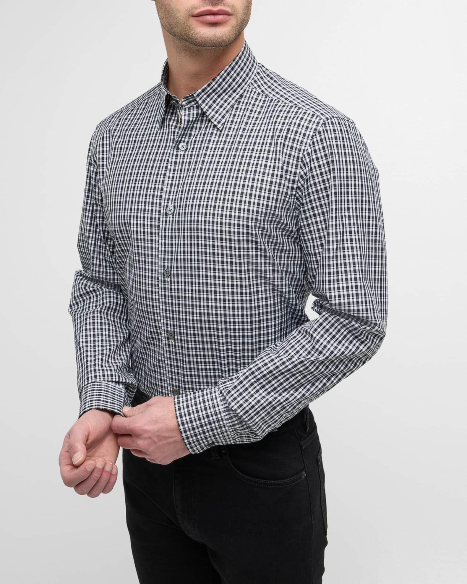 Men's Cotton Check Sport Shirt Product Image
