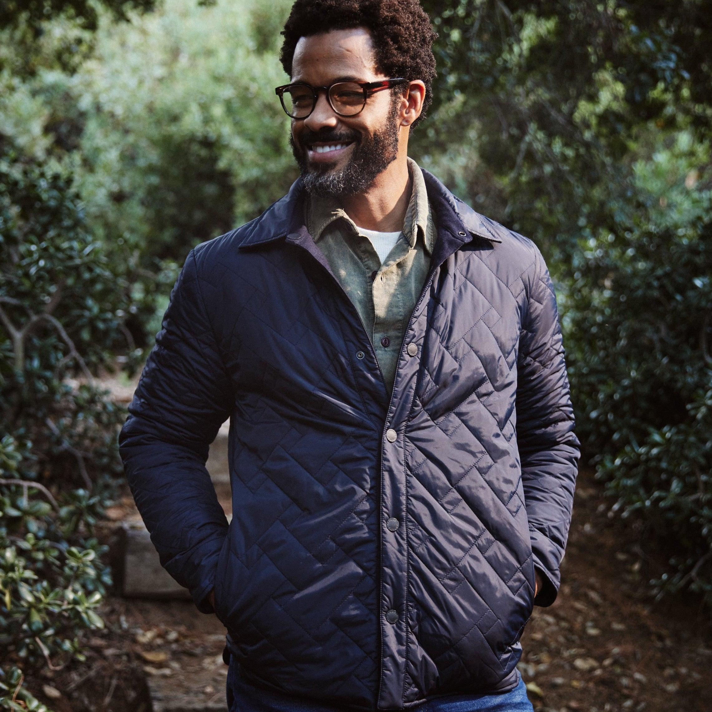 Insulated Reversible Shirt Jacket - Navy Product Image