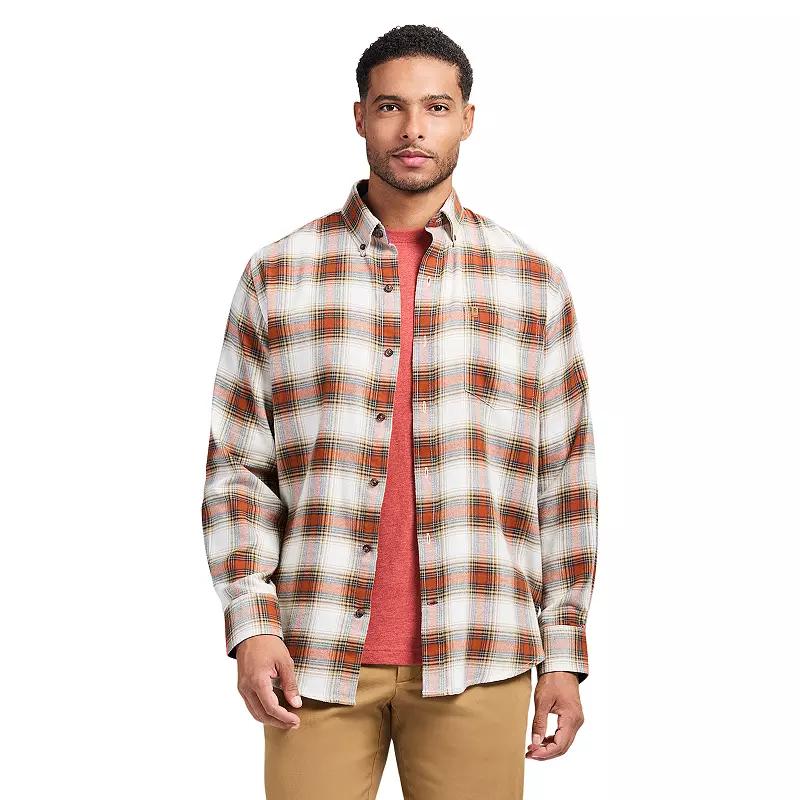 Men's IZOD Stratton Flannel Long Sleeve Button Down Shirt, Size: Small, Bijou Blue Product Image