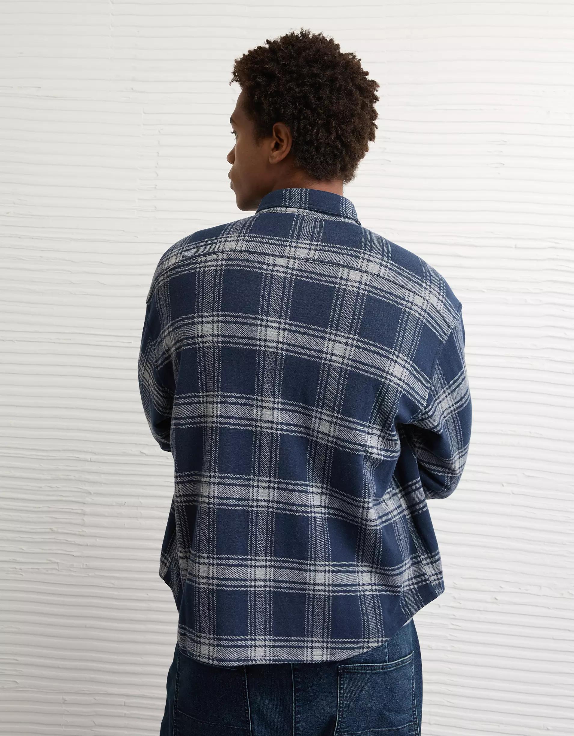 AE Knit Button-Up Shirt Product Image