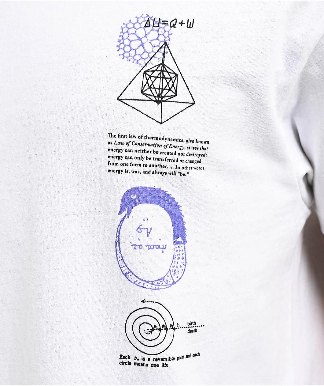 ITA Law Of Energy White T-Shirt Product Image