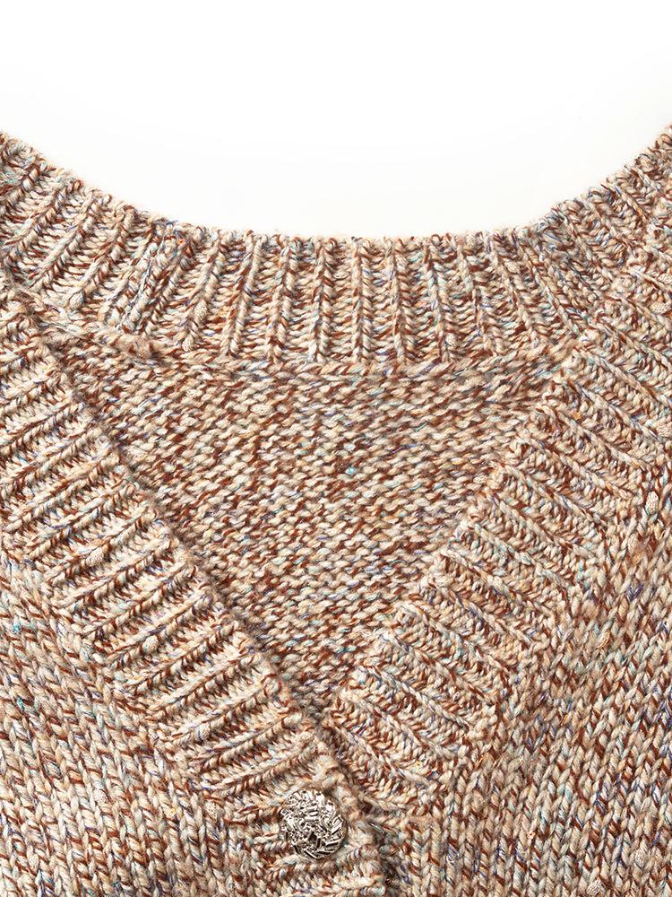 Wool Blend Single-Breasted Women Cardigan Product Image