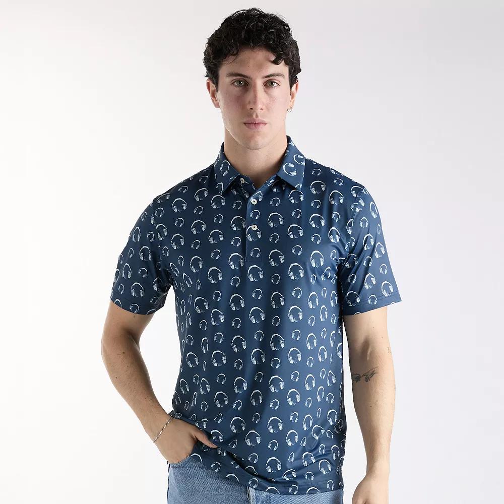 Mens SwingJuice Golf & Hip Hop Polo Blue Product Image