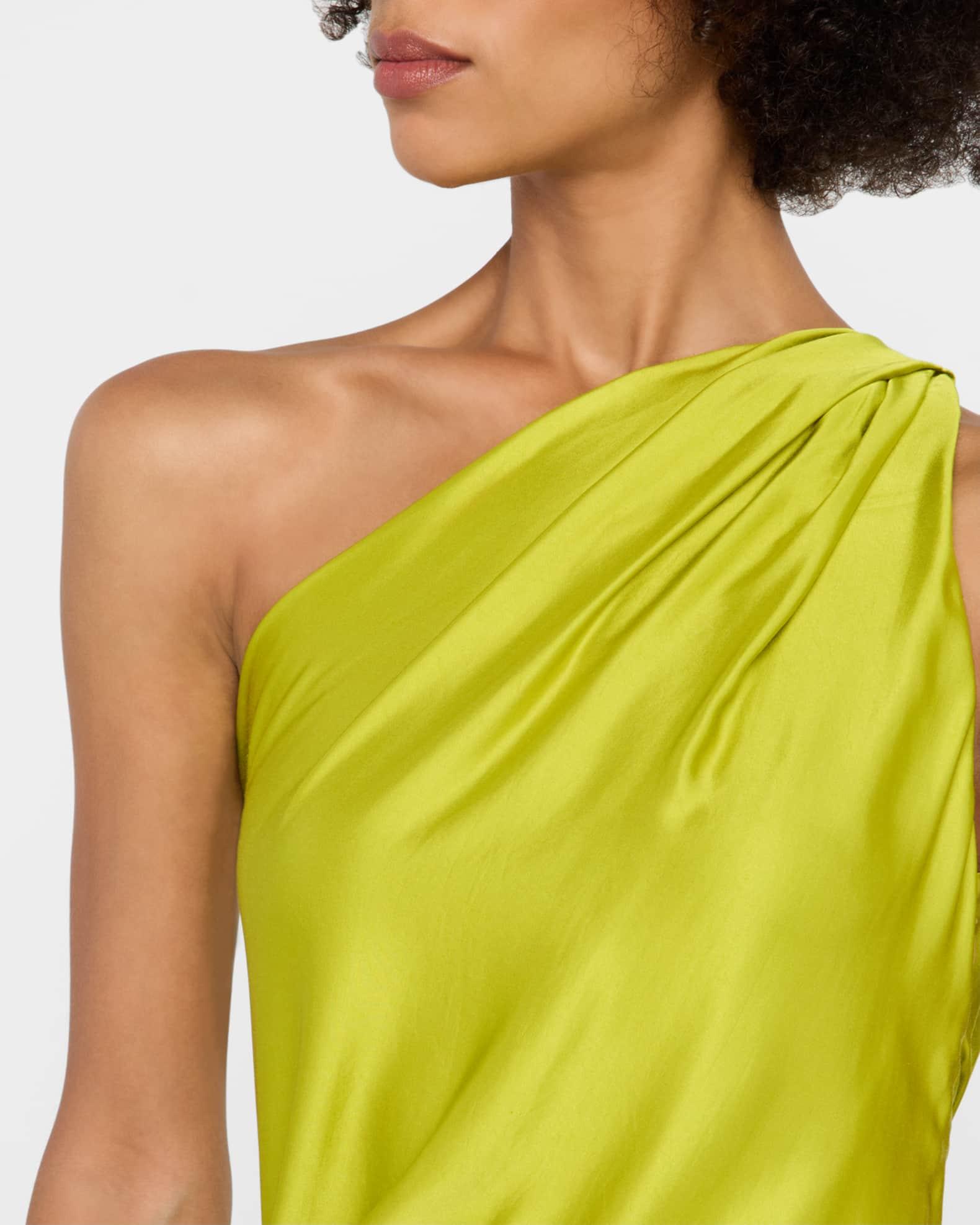 Aster One-Shoulder Satin Gown Product Image
