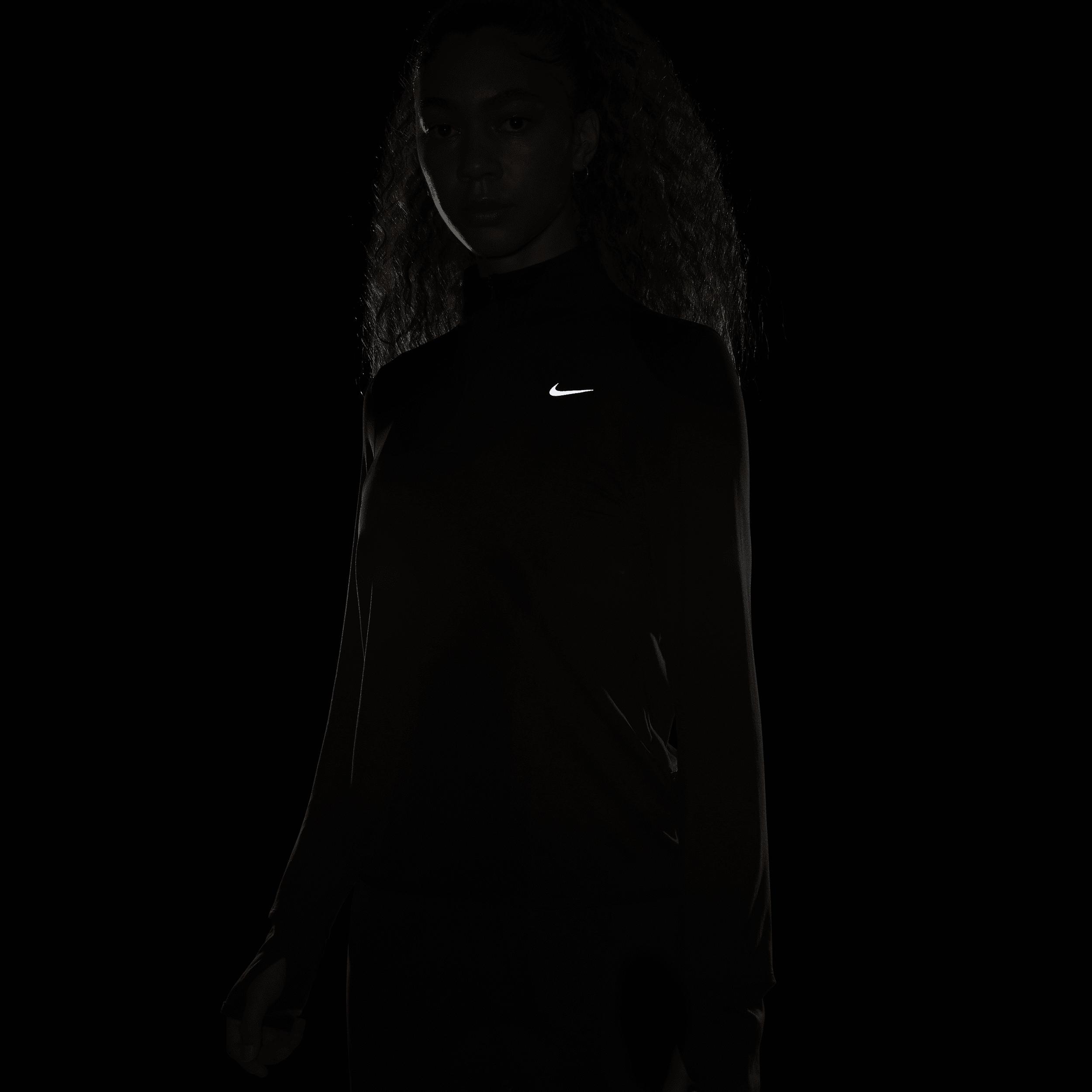 Nike Womens Swift Element UV Protection 1/4-Zip Running Top | FB4316-010 Product Image