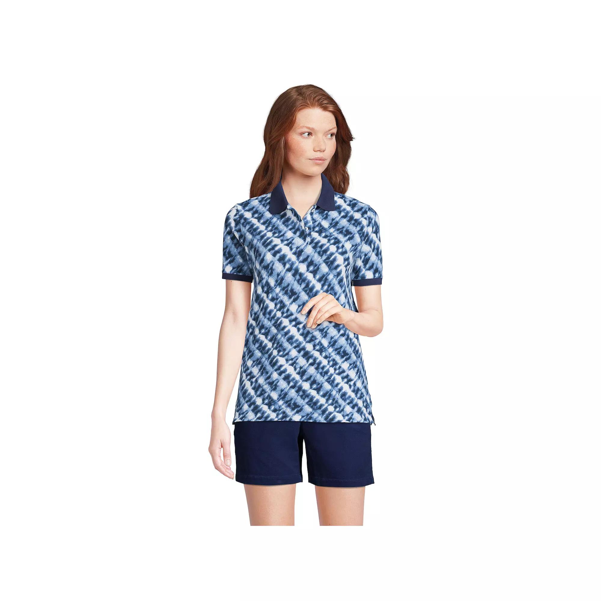 Women's Lands' End Mesh Polo Shirt,  Product Image
