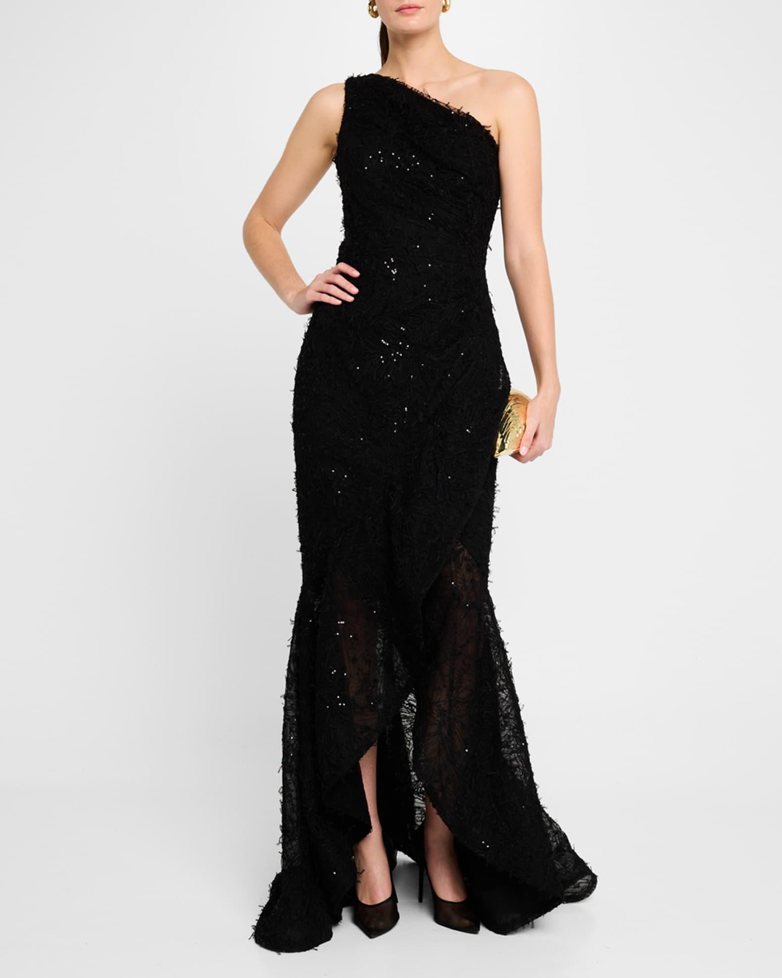 One-Shoulder Sequin Lace Mermaid Gown Product Image