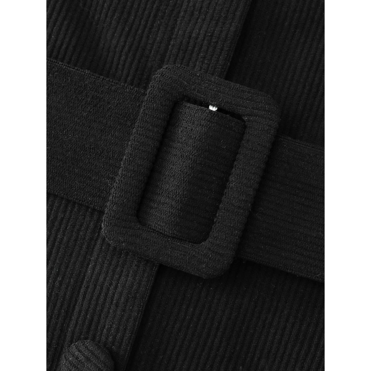 Plus Size Colorful Floral Embroidered Neckline Midi Dress Black Women Leisure Texture V-neck Sleeveless Curvy BloomChic 18-20/2X Product Image