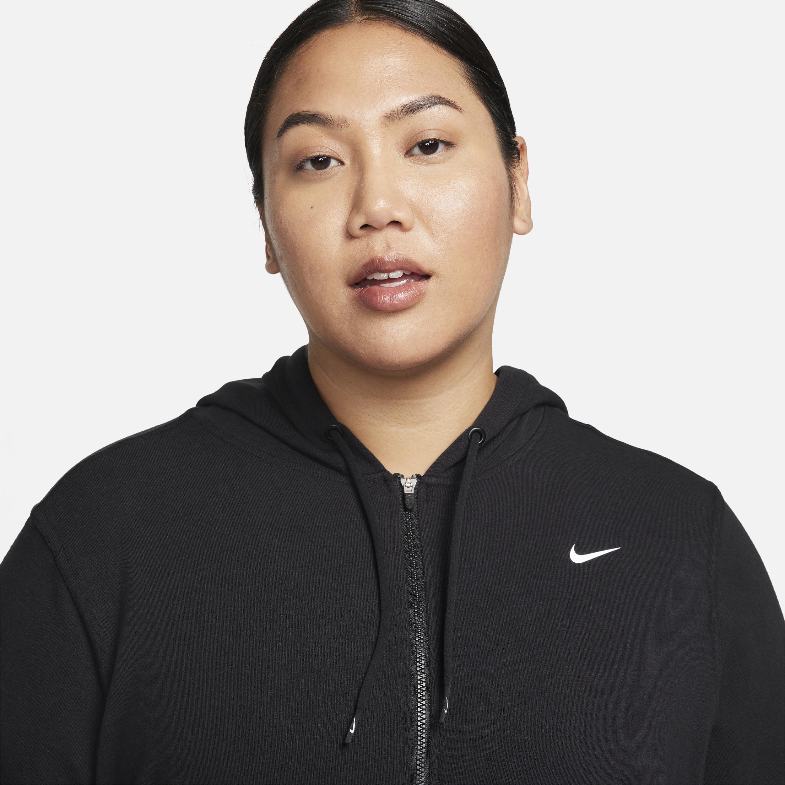 Nike Womens Dri-FIT One Full-Zip French Terry Hoodie (Plus Size) | FB5202-010 Product Image