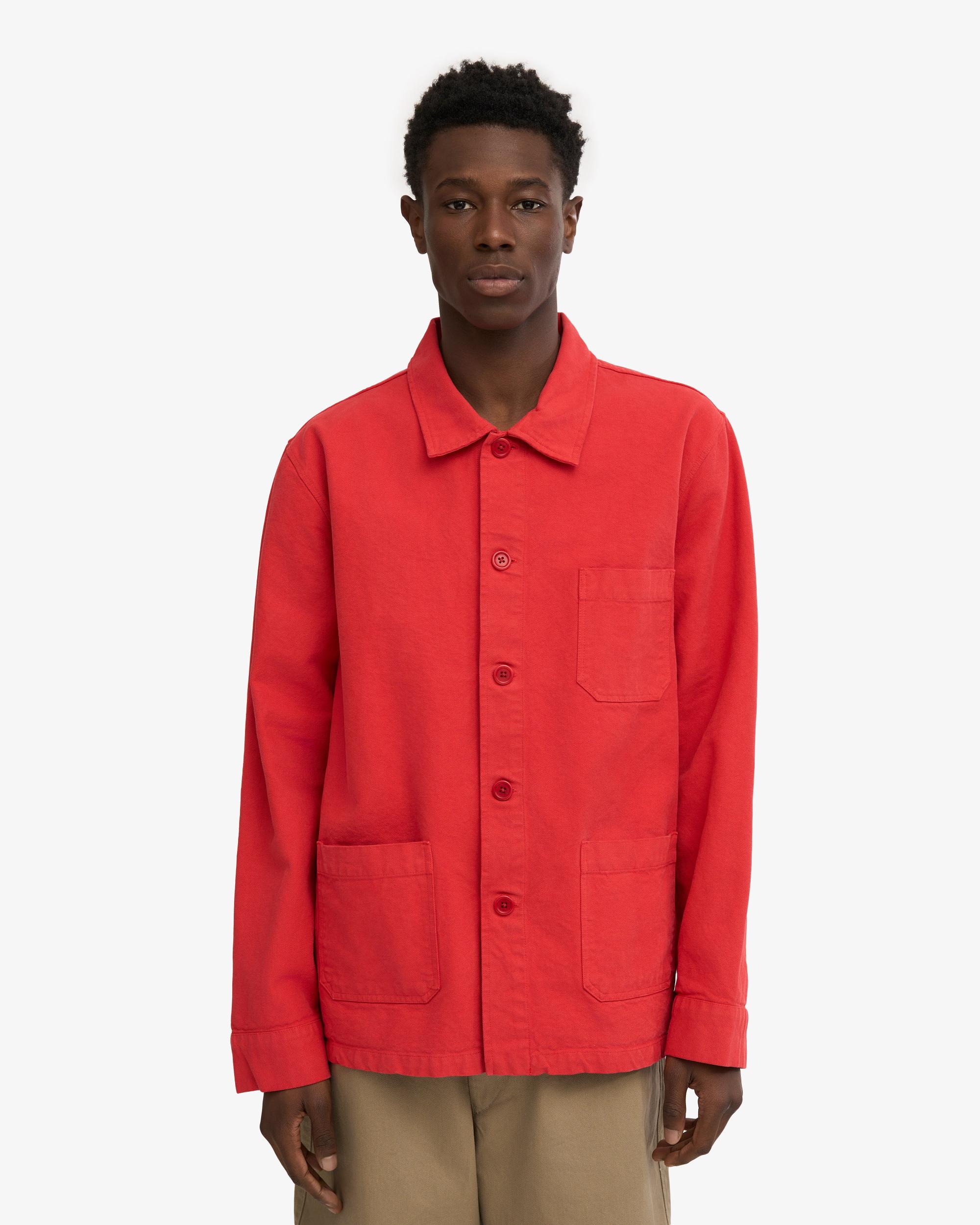 Organic Workwear Jacket - Red Tangerine Product Image