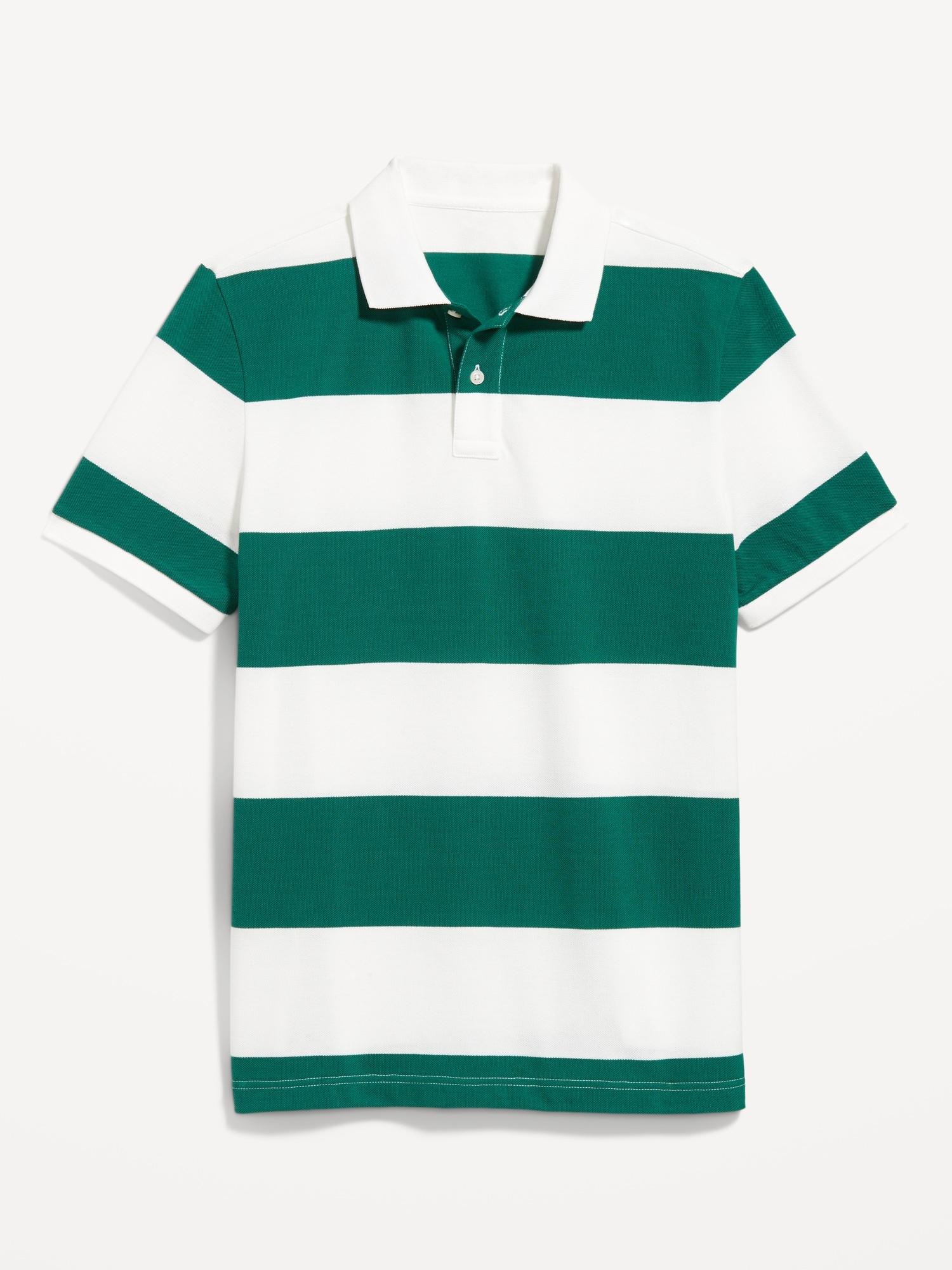Classic Fit Striped Pique Polo Product Image