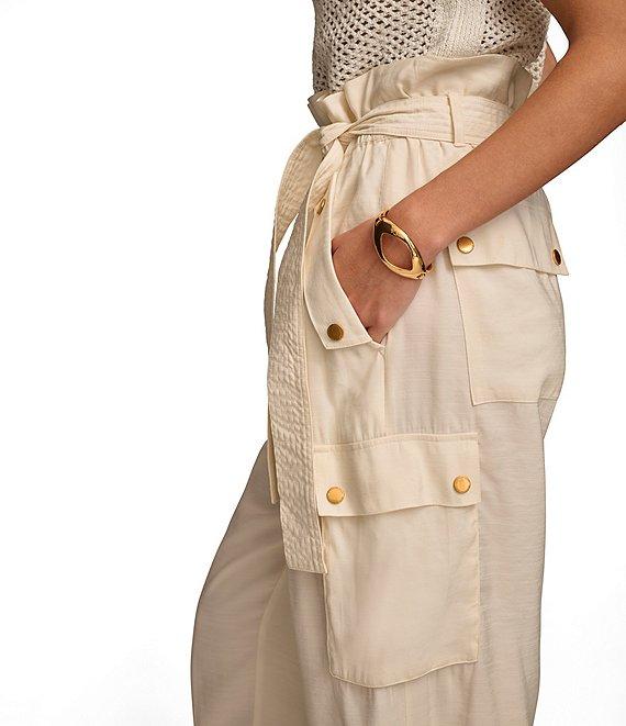 Donna Karan Belted High Rise Cargo Pants Product Image
