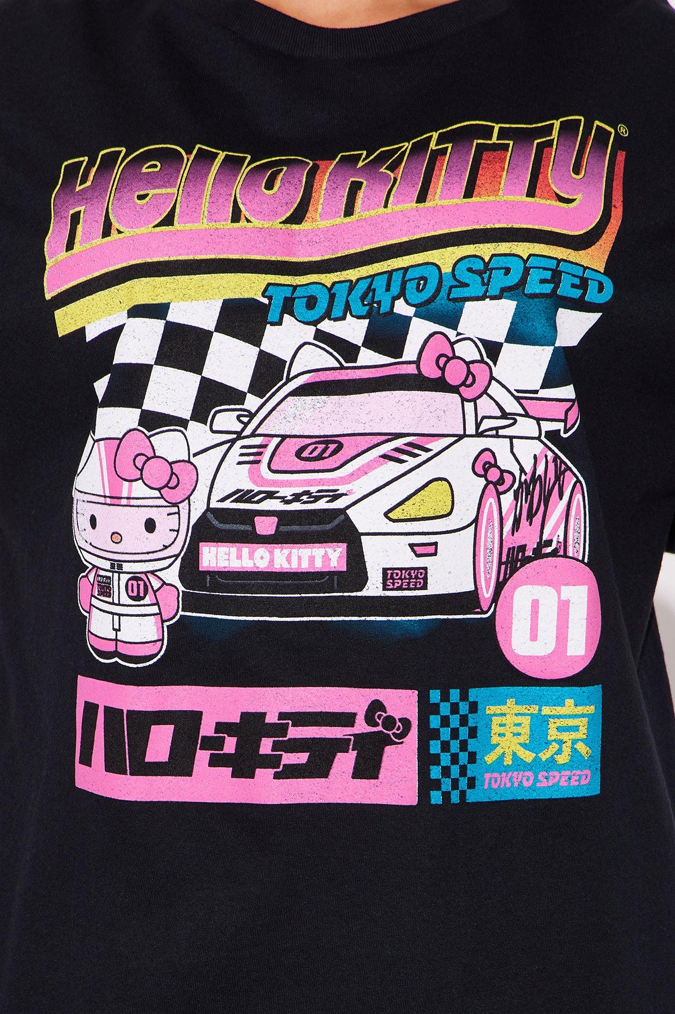 Hello Kitty Racing Oversized Tee - Black Product Image