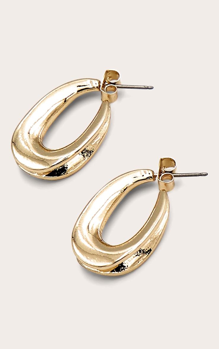 Gold Ridge Medium Hoop Earring Product Image