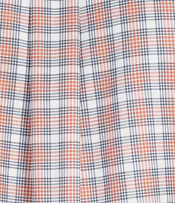 Roundtree & Yorke Long Sleeve Plaid Oxford Sport Shirt Product Image
