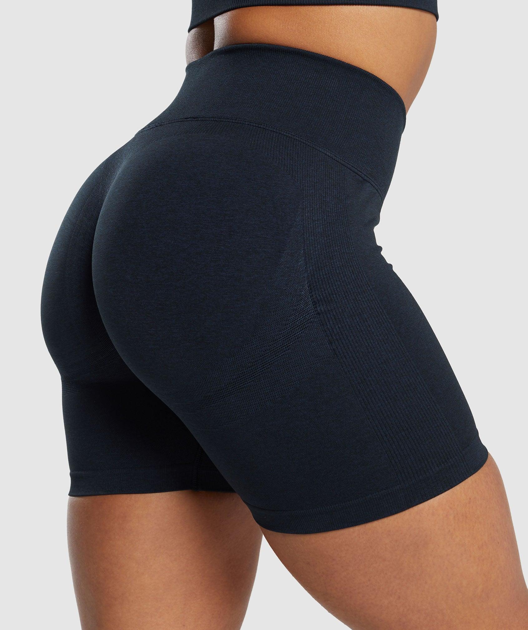 Gymshark Lift Seamless Shorts - Midnight Blue/Black Marl Female Product Image