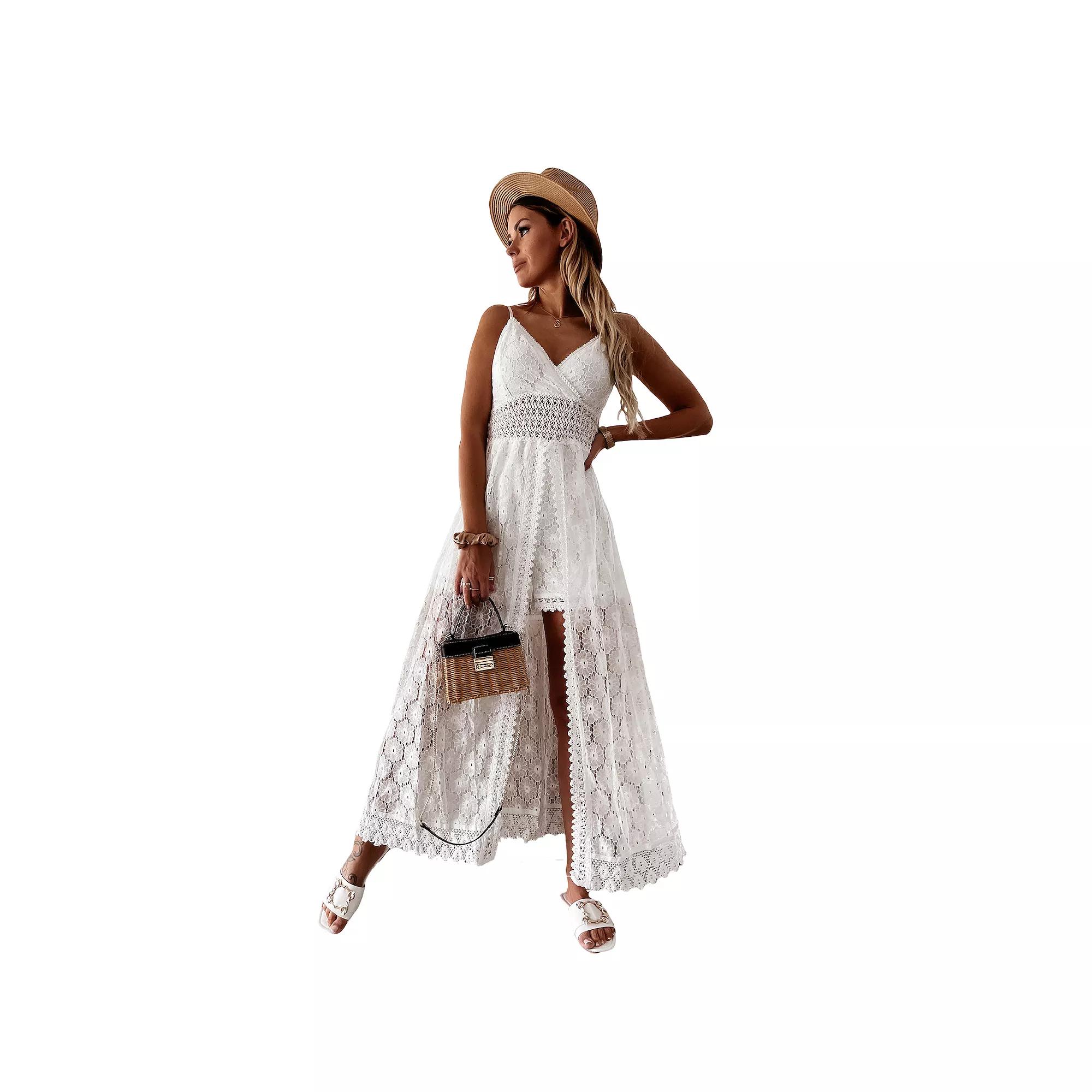 Women's Cupshe Slip Smocking Jumpsuit Cover-Up Dress,  Product Image