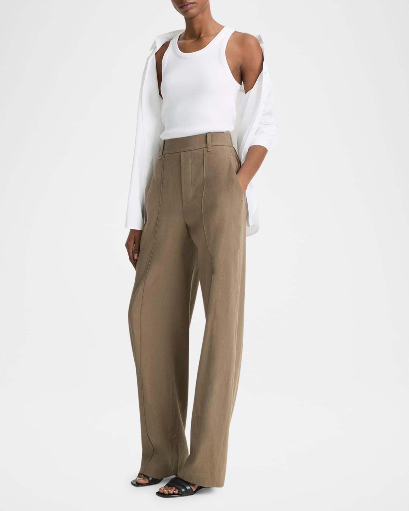 High-Rise Pull-On Linen Pants Product Image
