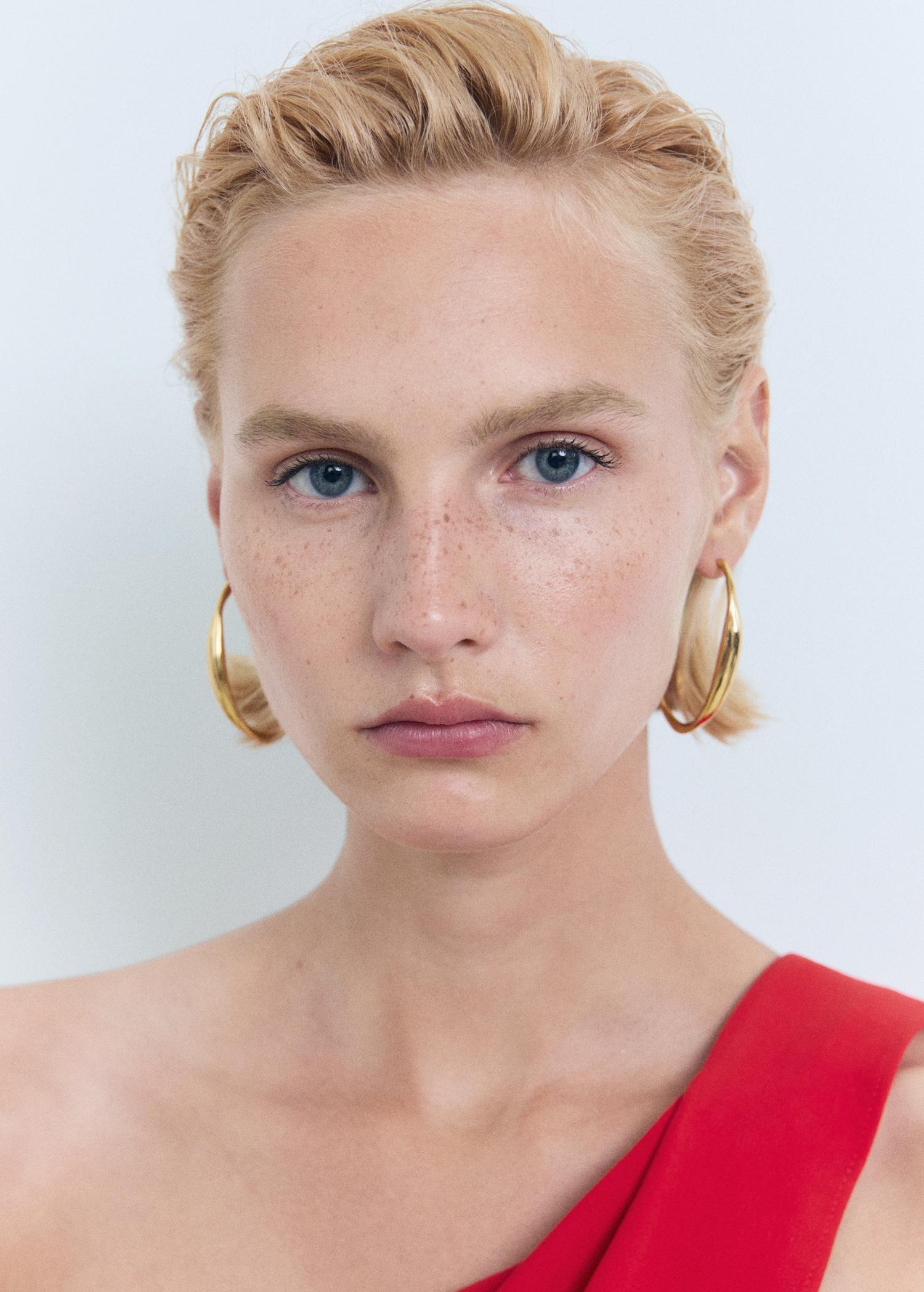 Asymmetrical bow-neck dress - Women | MANGO USA Product Image