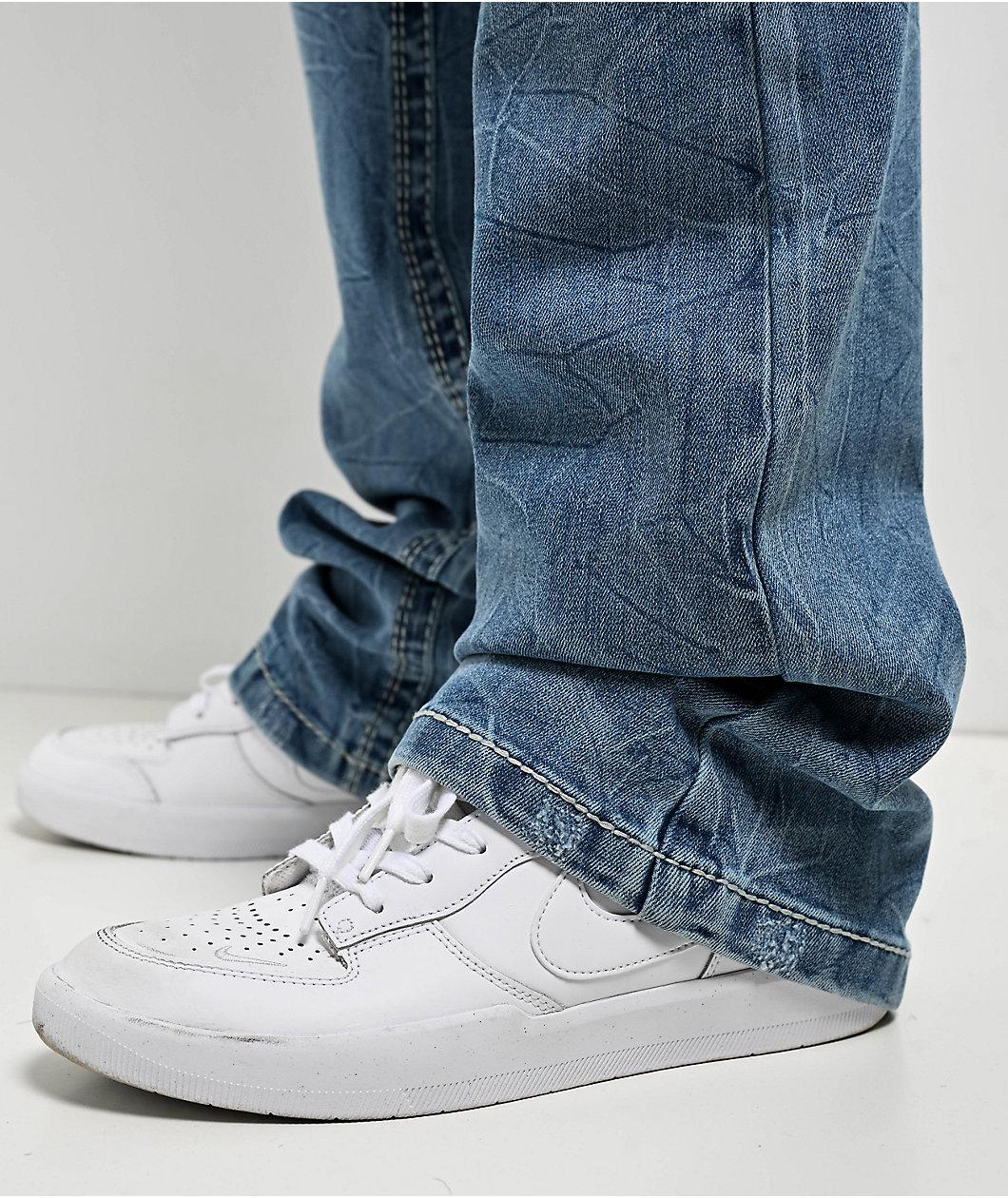 Ninth Hall Eagle Signal Fracture Stacked Flare Jeans Product Image