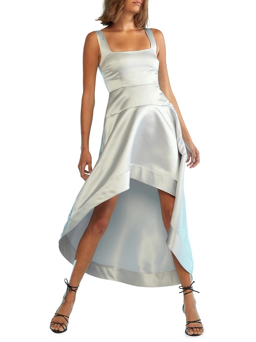 Womens Satin Hi-Lo Dress Product Image