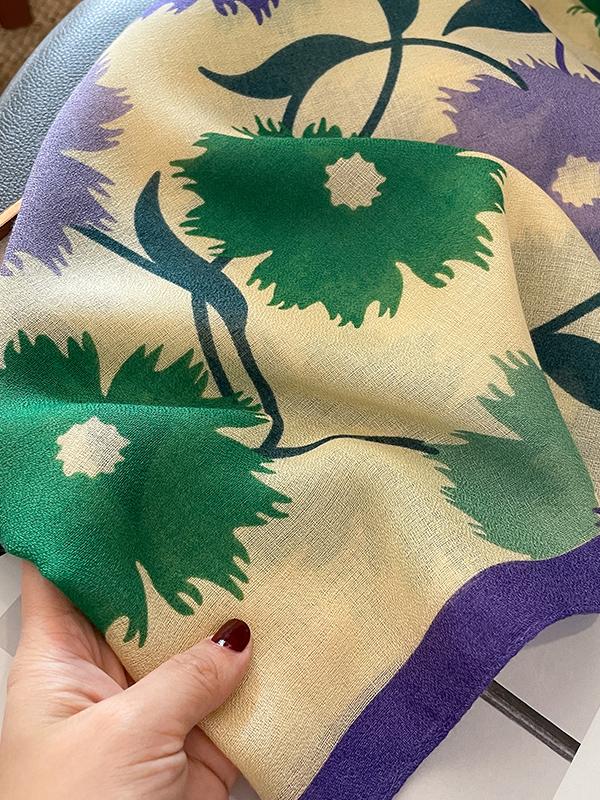 Vintage Floral Printed Shawl&Scarf Product Image