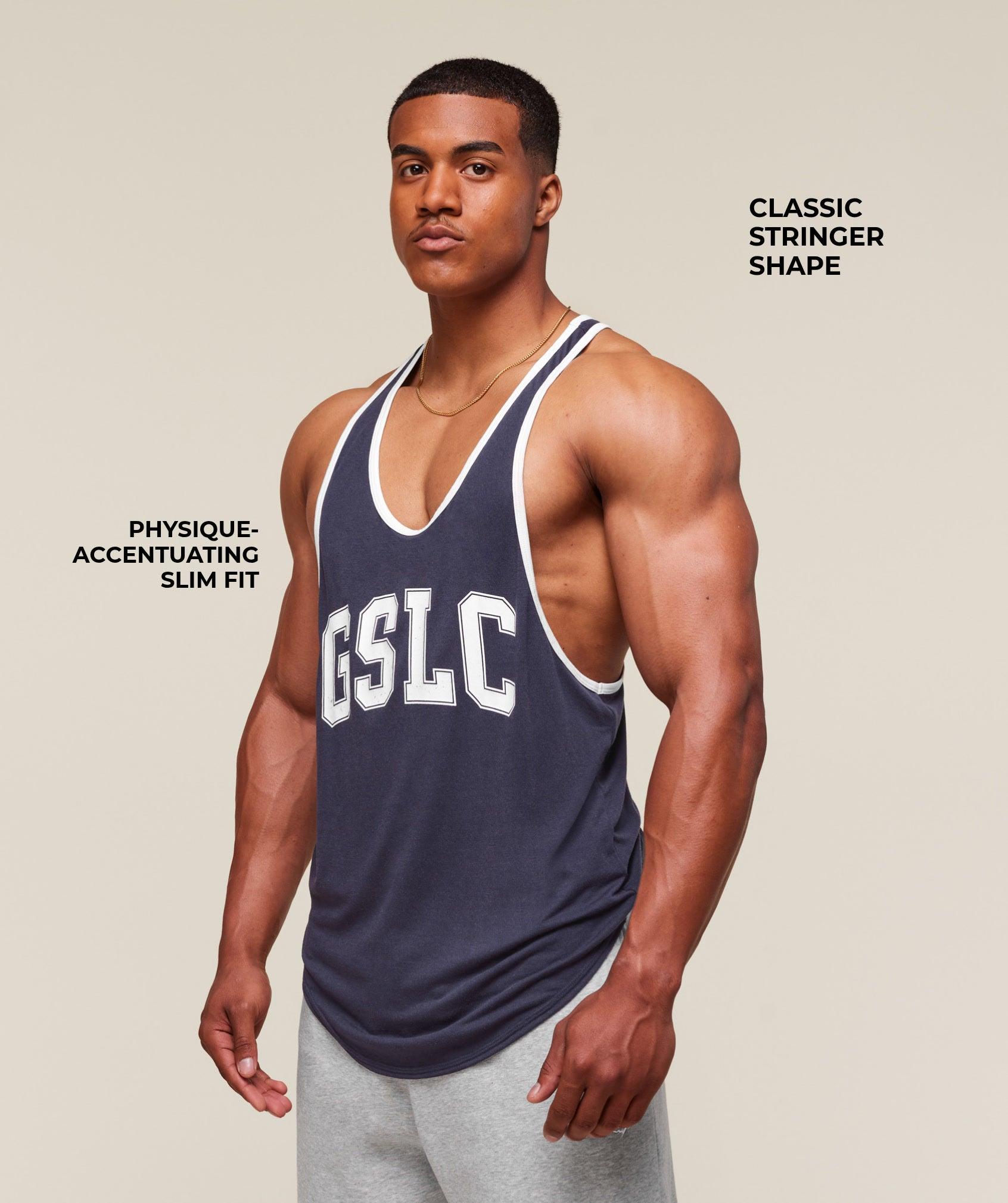 Gymshark GSLC Ringer Stringer - Heavy Blue Male Product Image