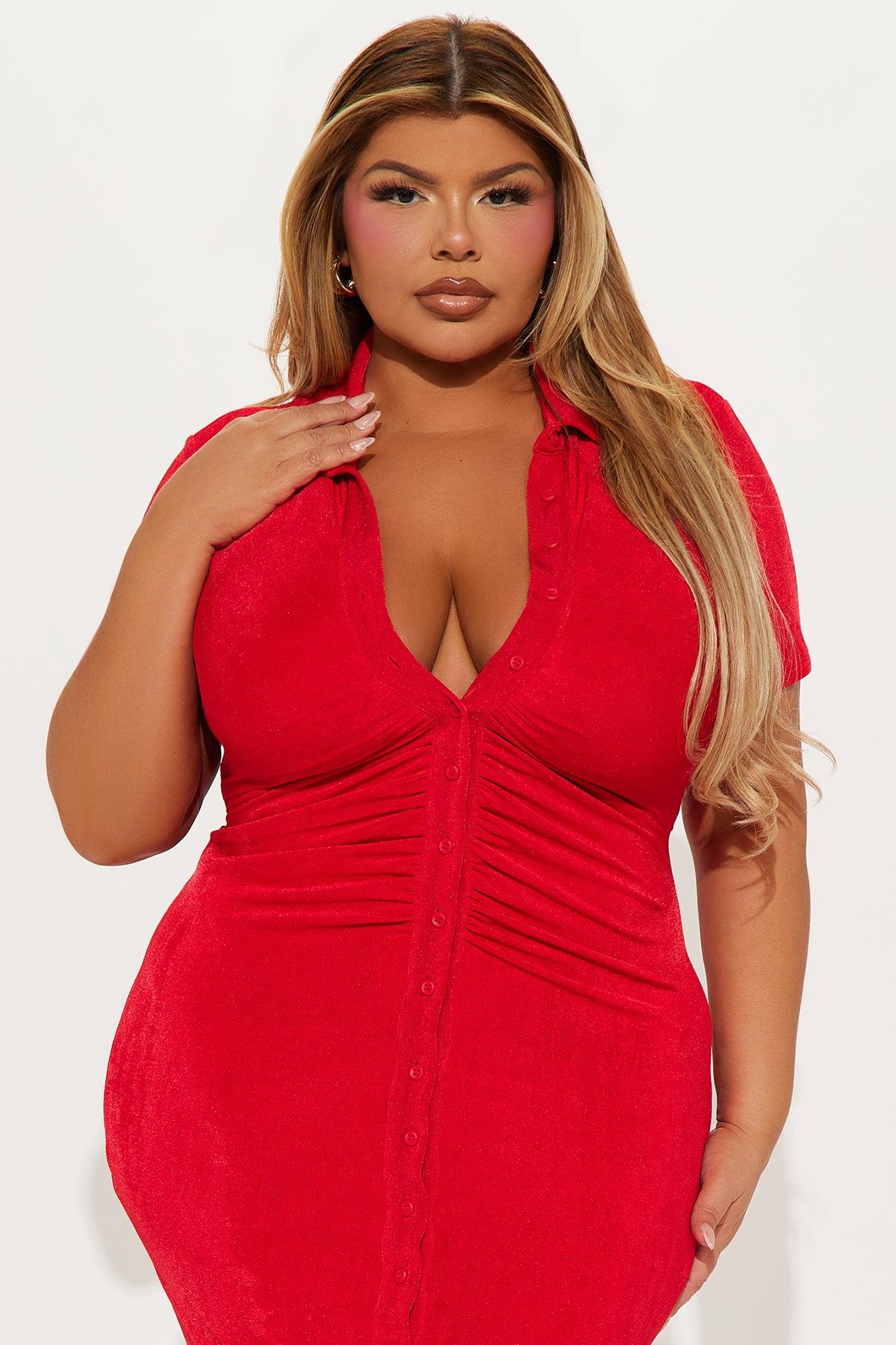 Silky Smooth Slinky Maxi Dress - Red Product Image