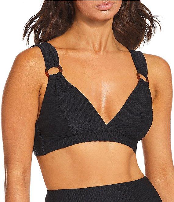 Alex Marie Textured Banded High Waisted Swim Bottom Product Image