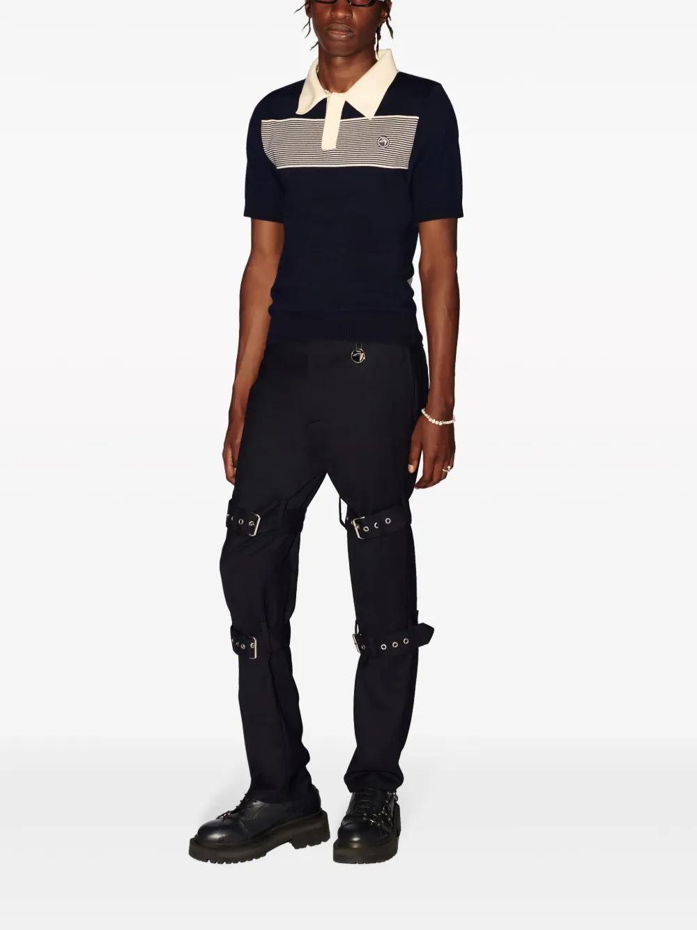 Emblem striped polo shirt Product Image