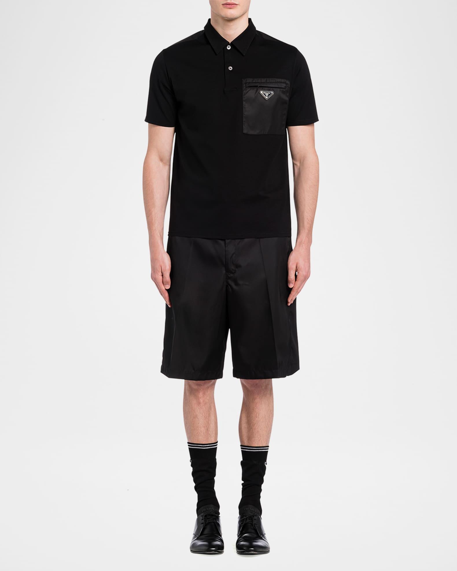 Men's Satin-Patch Logo Polo Shirt Product Image