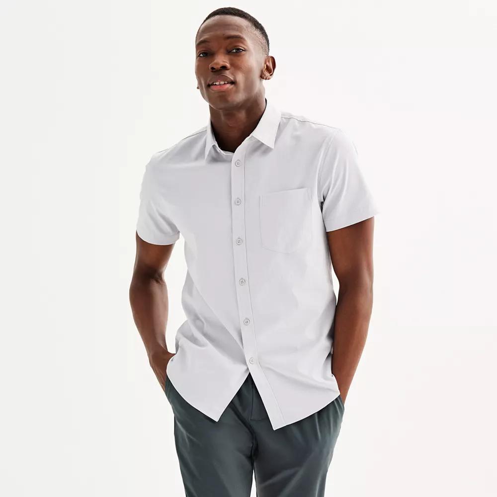 Men's FLX Slim Performance Untucked-Fit Button Down Shirt,  Product Image