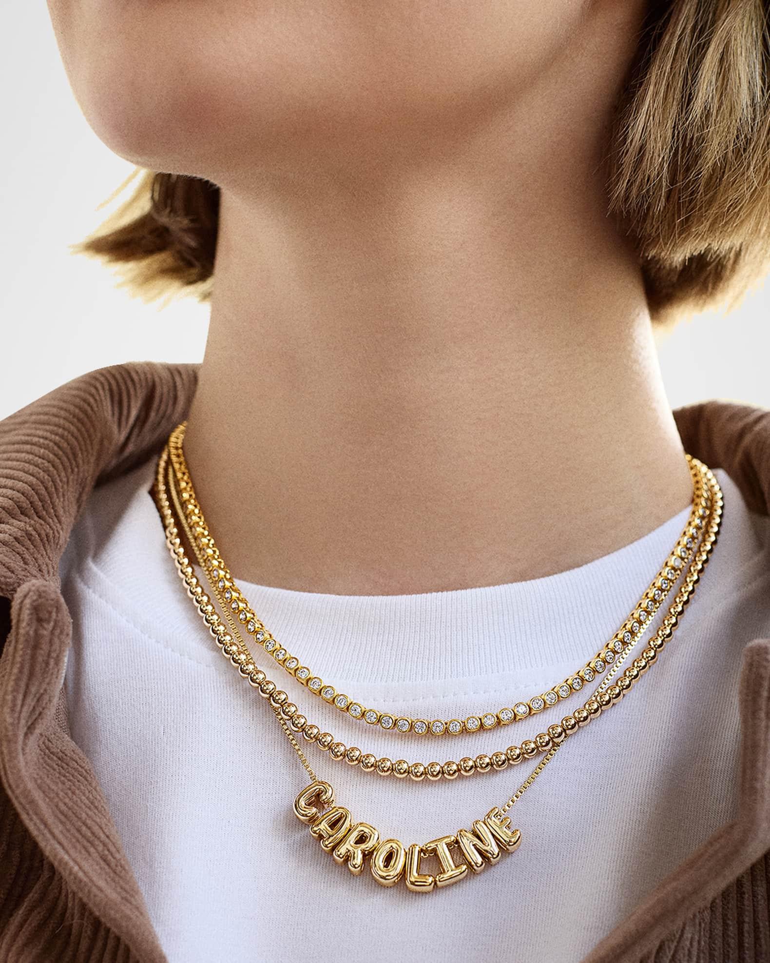 Custom Bubble Letter Necklace Product Image