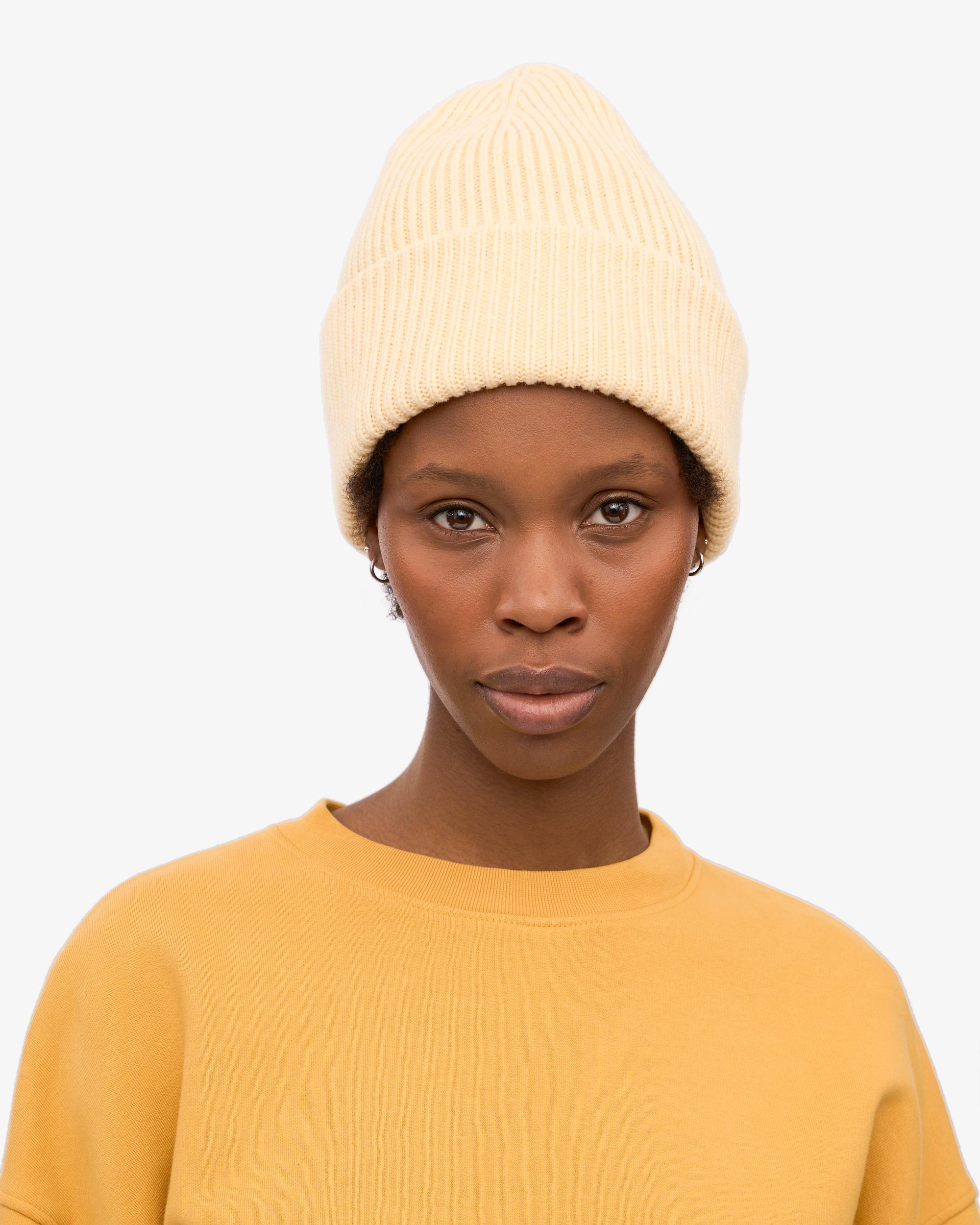 Merino Wool Hat - Soft Yellow Product Image