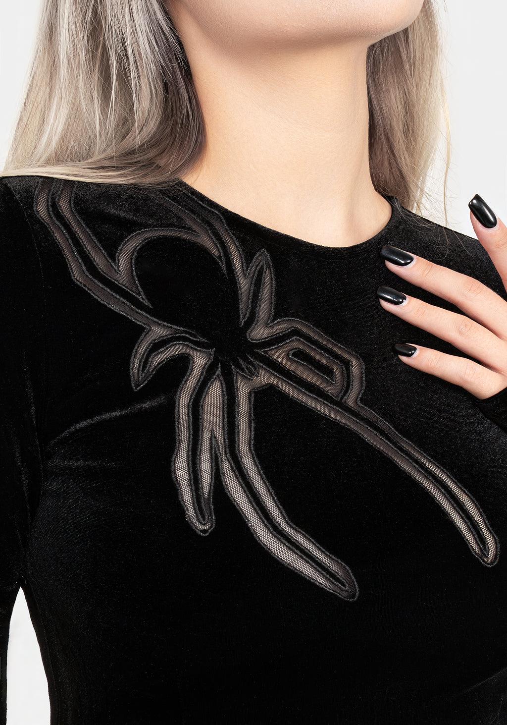 Antivenom Spider Cut Out Mesh Gown Product Image