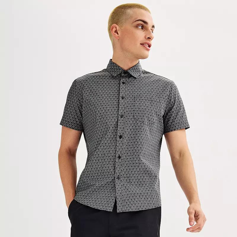 Men's FLX Slim Performance Untucked-Fit Button Down Shirt,  Product Image