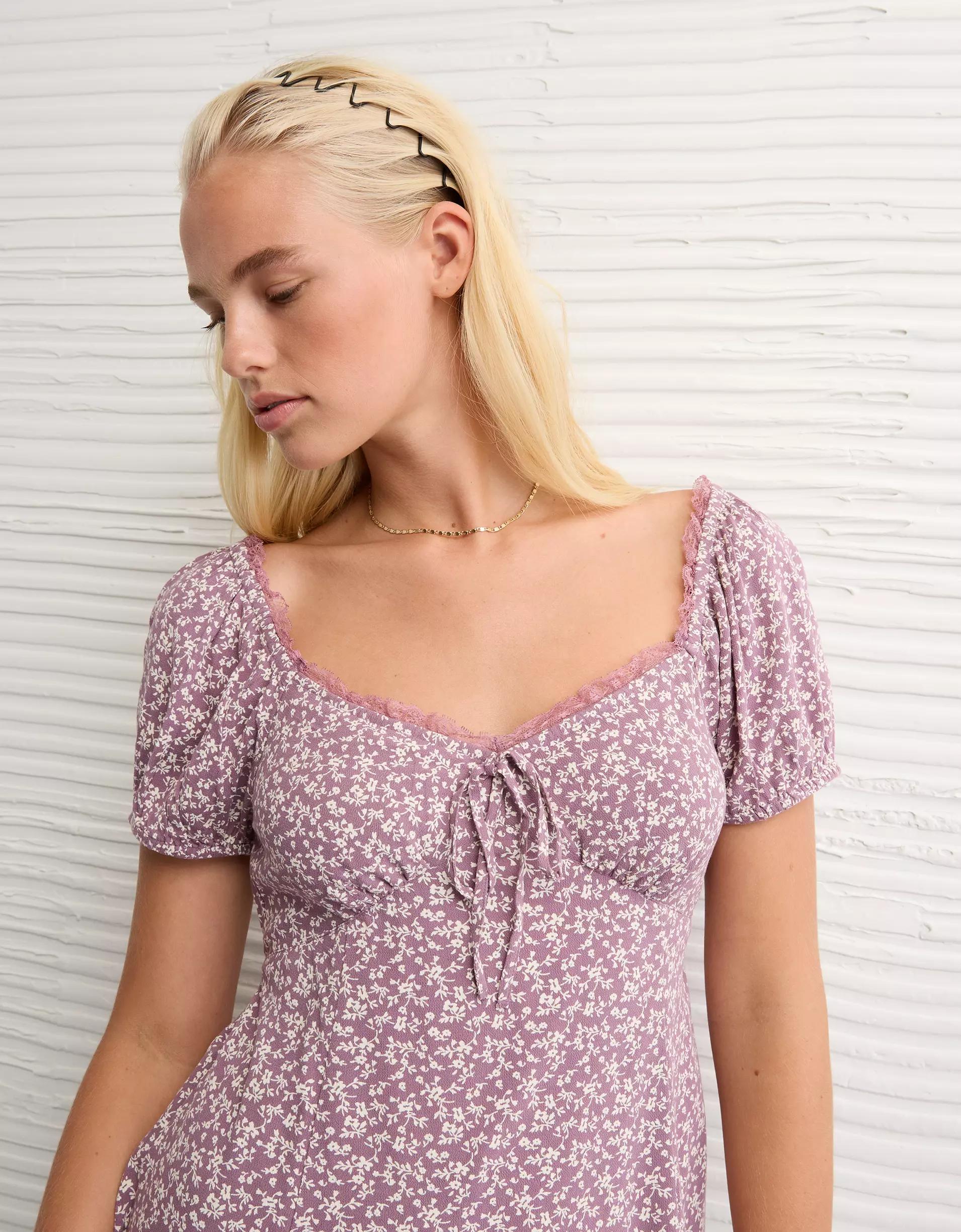 AE Short Sleeve Mini Slip Dress Product Image