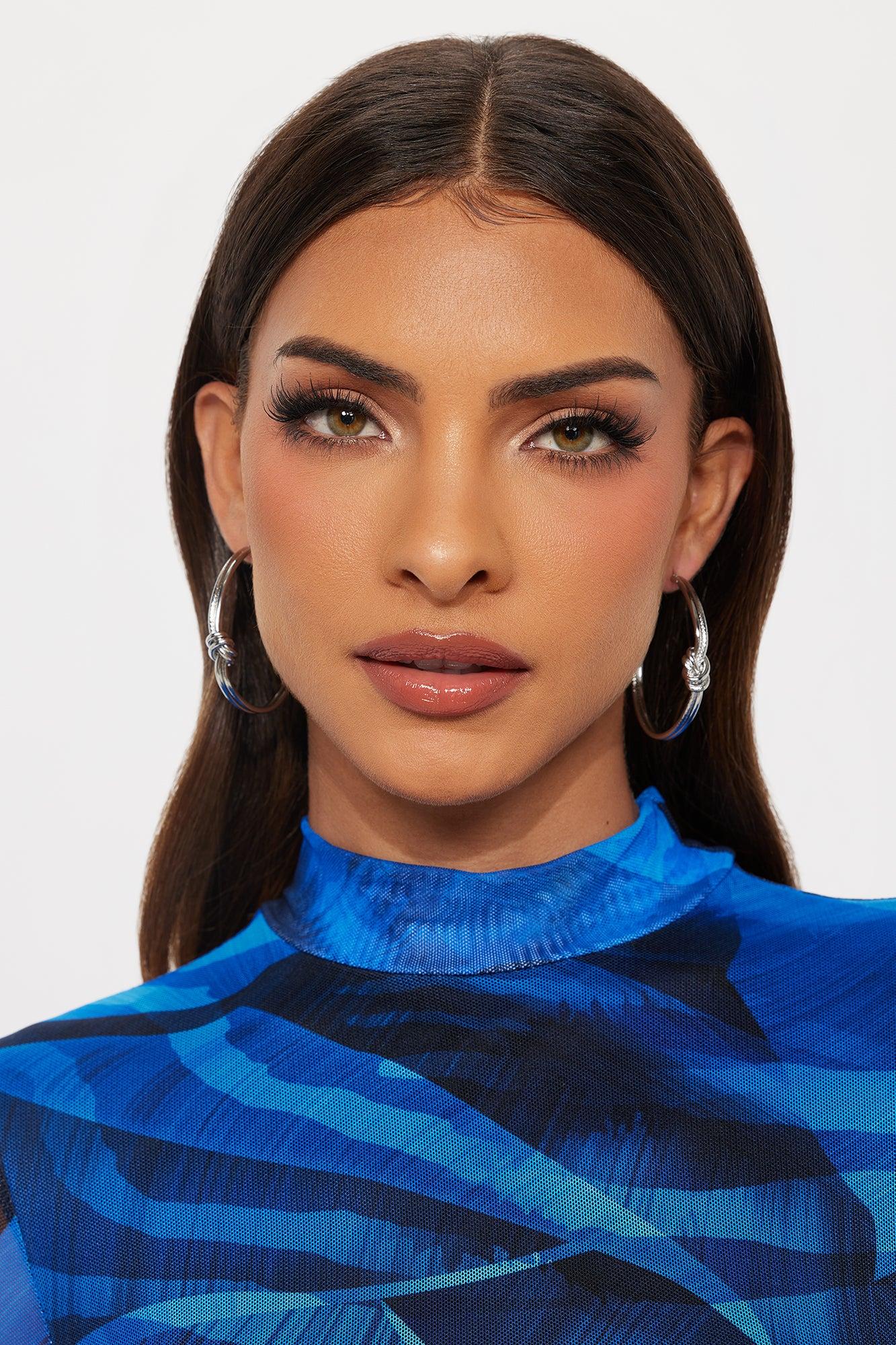 Untwisted Hoop Earrings - Silver Female Product Image