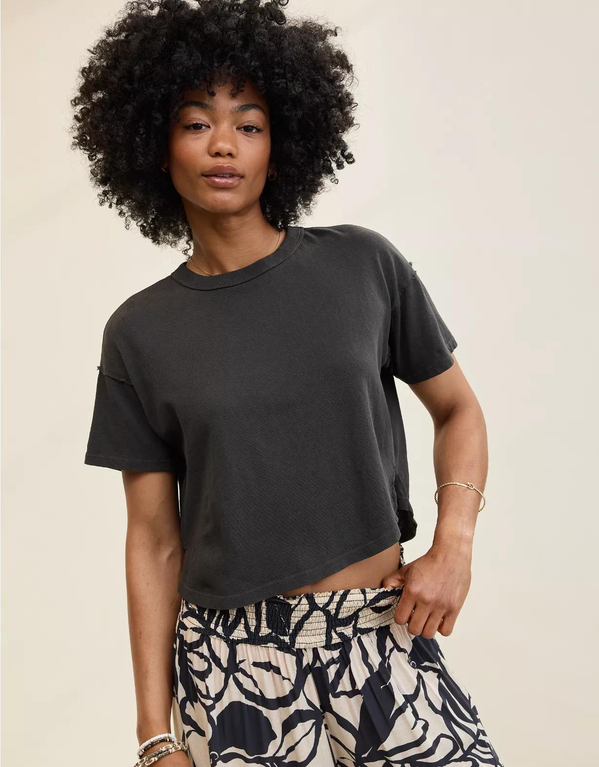 Aerie Summer Breeze Cropped T-Shirt Product Image