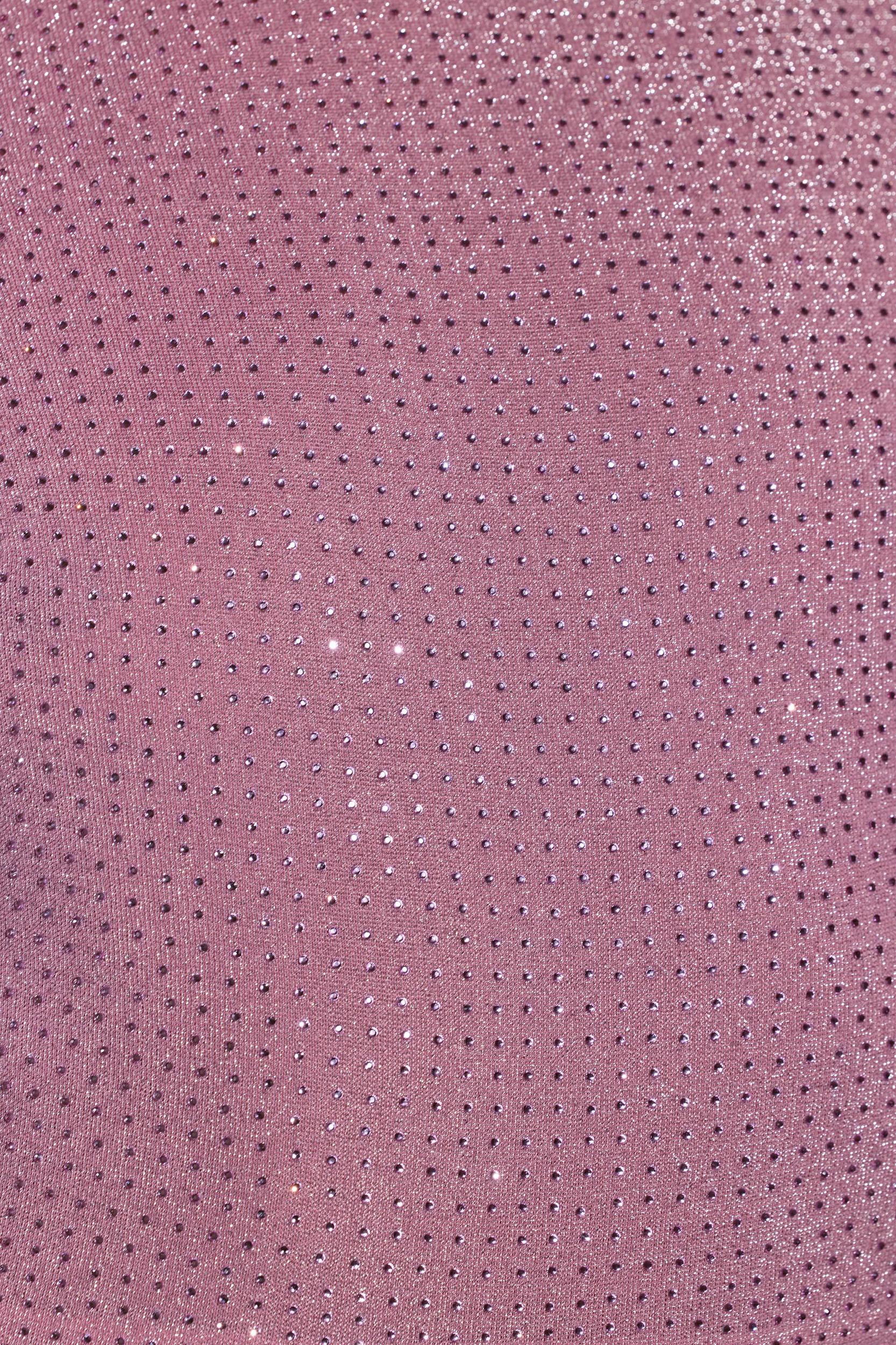 Embellished Long Sleeve Evening Gown in Light Pink Product Image