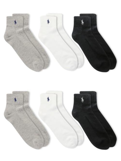 Rib Cuff Sport Quarter Socks 6-Pack Product Image