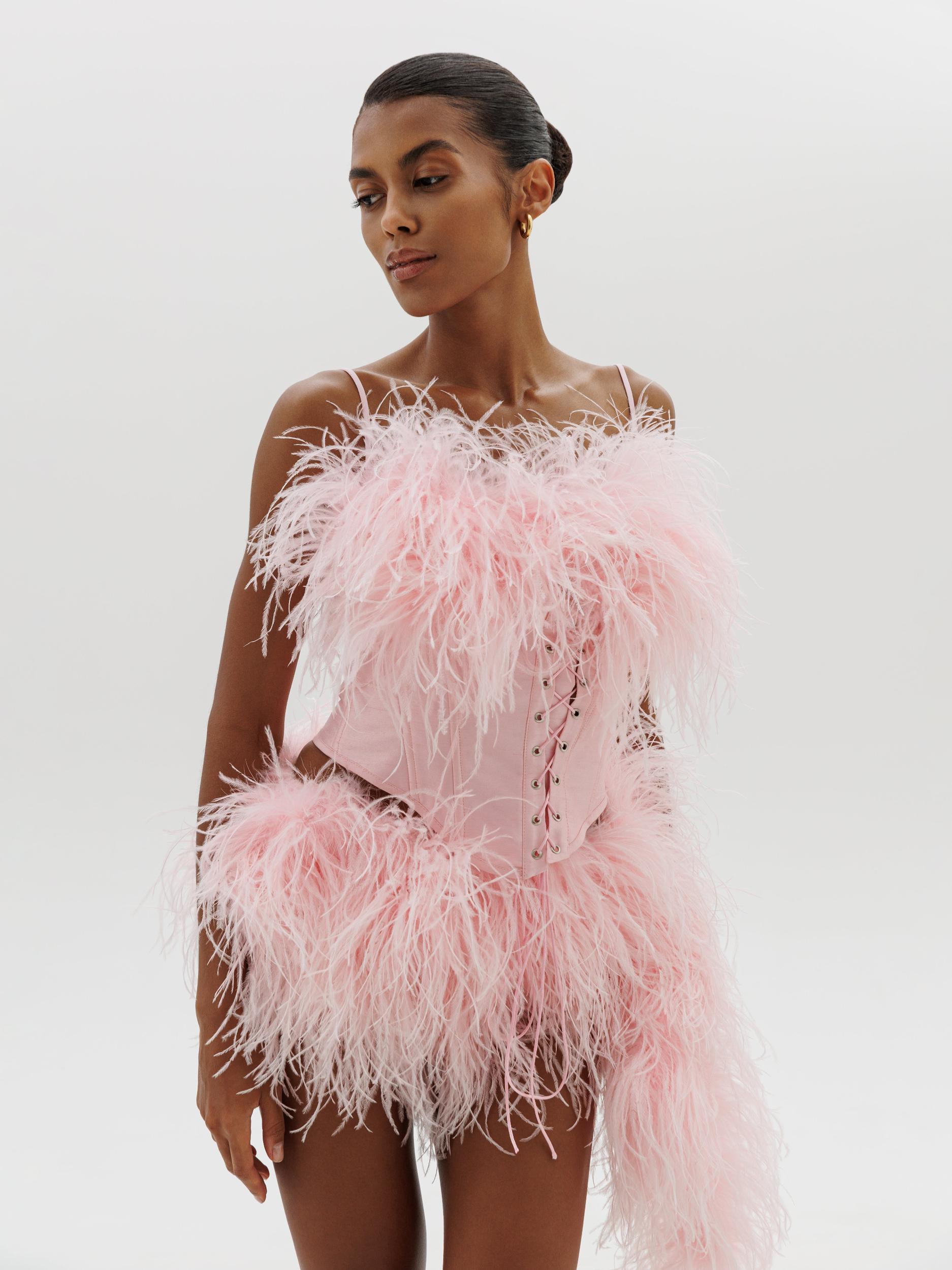 Ballroom corset in Desire Pink Product Image