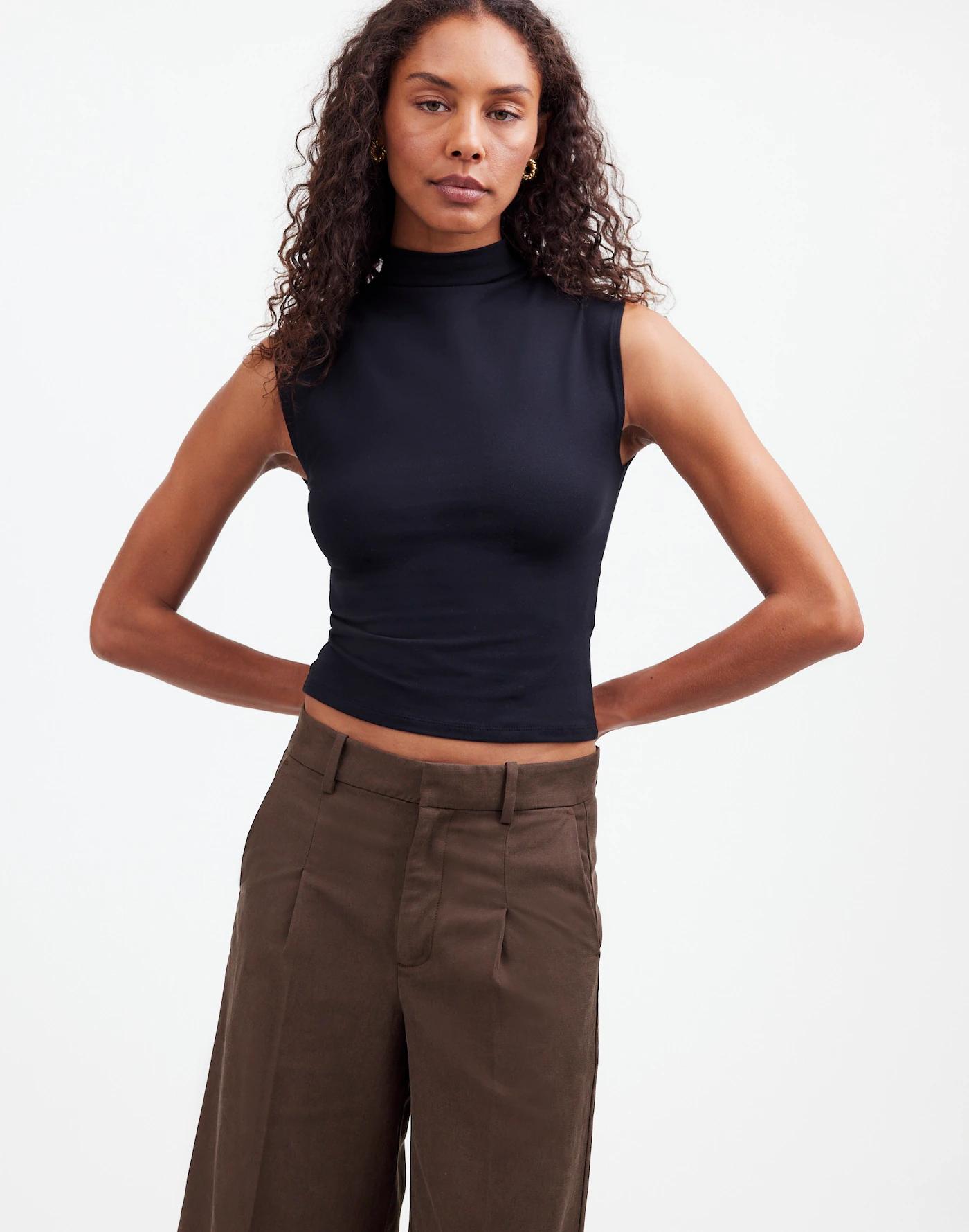 Slouchy Shorts in Drapey Twill Product Image