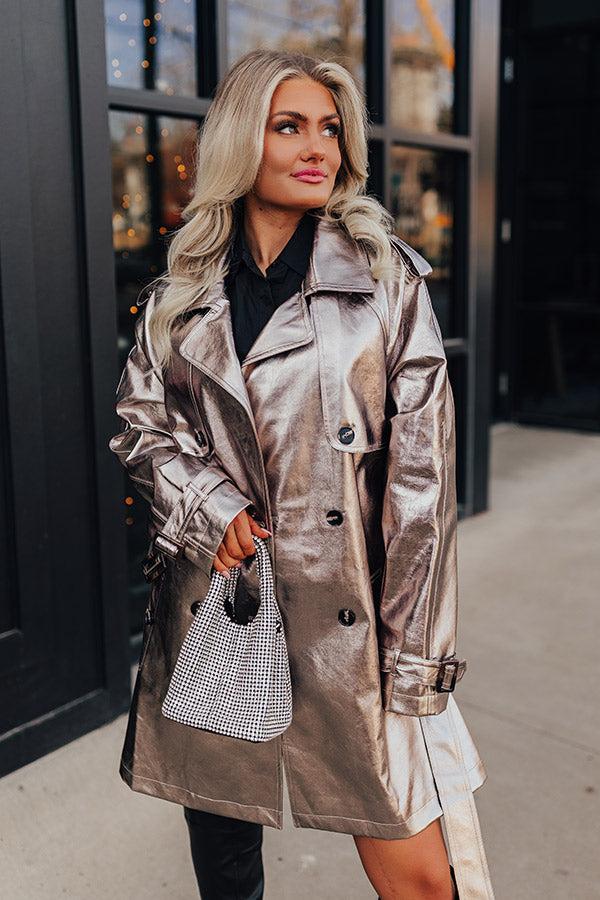 Modern Marvel Metallic Trench Coat Product Image