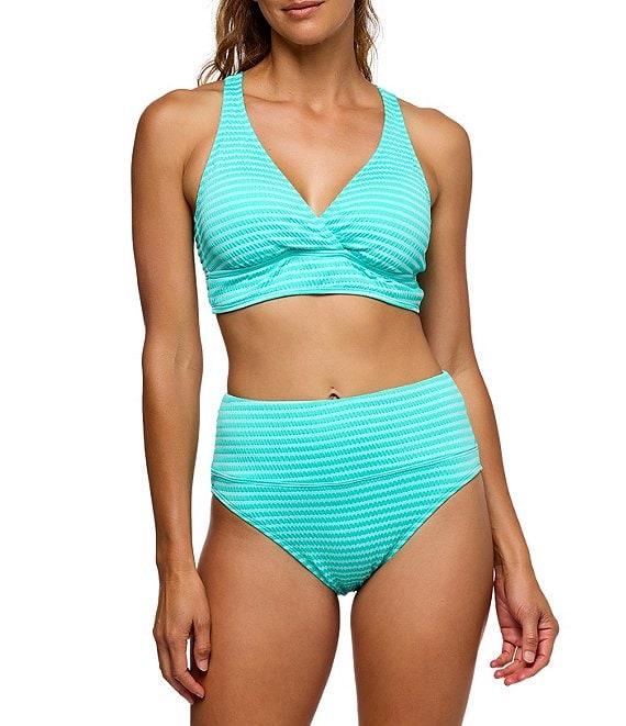 Next by Athena Coronado Stripe Harmony Rib Texture High Waist Swim Bottom Product Image
