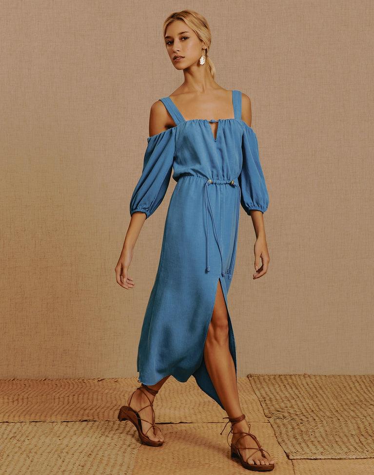 Jade Detail Midi Dress - Pacific Product Image