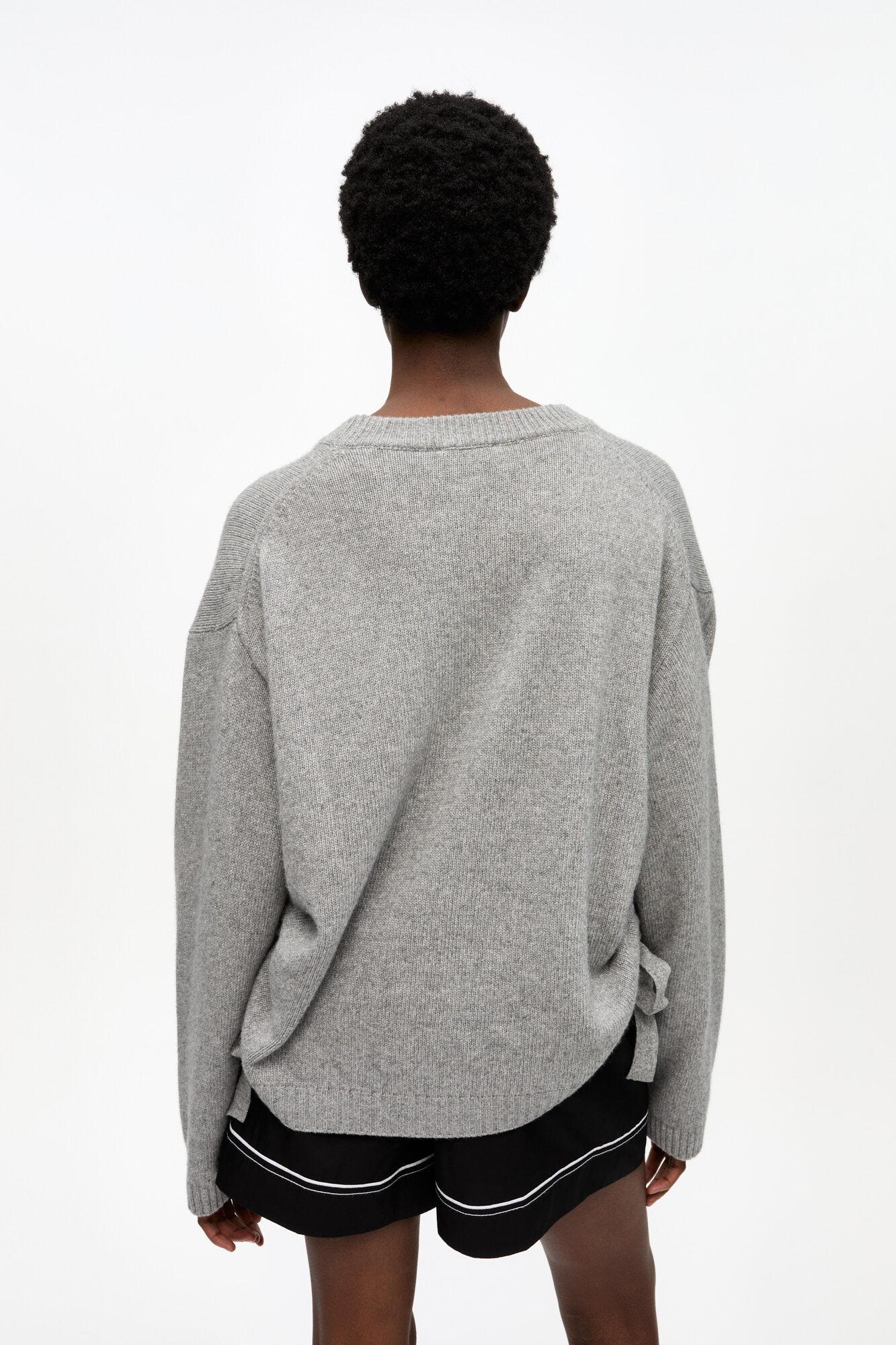 Grey Future Mixed Wool Oversized Sweater Product Image
