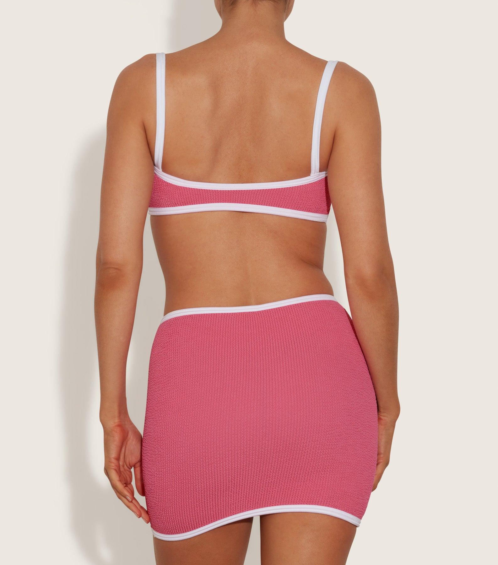 Mini Skirt/Tube Top - Candy Pink/White Product Image