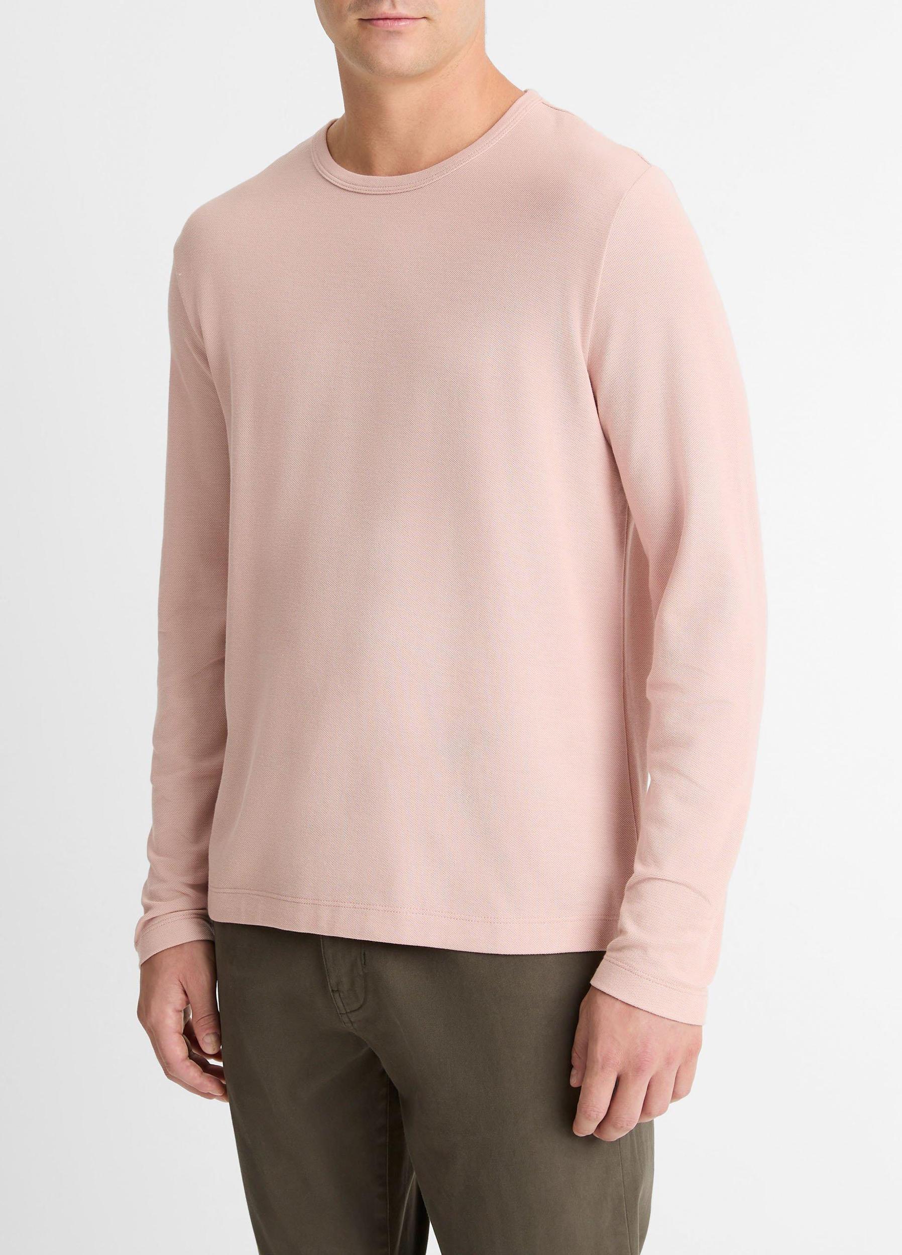 Pima Cotton Piqué Long-Sleeve T-Shirt Product Image