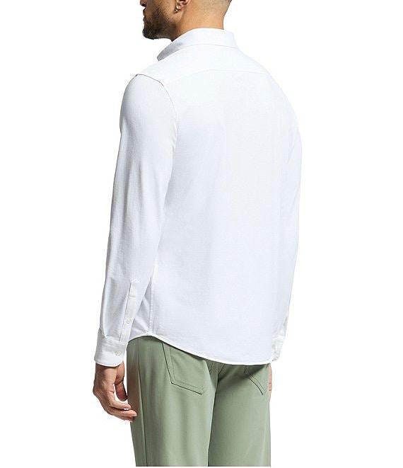 Psycho Bunny Jackson Classic Fit Stretch Knit Spread Collar Solid Dress Shirt Product Image